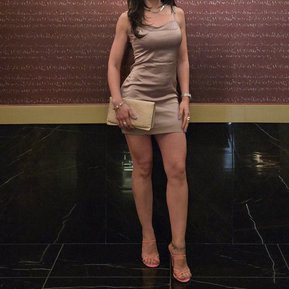 House of CB Pink Satin Chemise